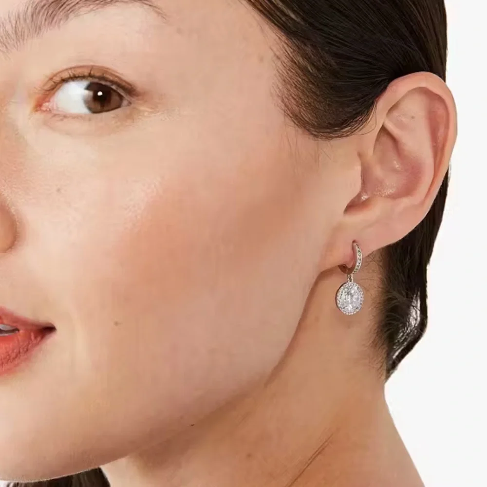 Kate Spade silver earrings. NWT. Retail $58. Something Sparkly Spade… - Picture 7 of 9